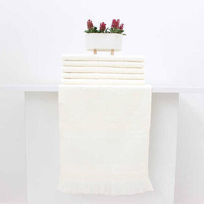 FİESTA ETAMİN JAKARLI KISA SAÇAKLI SOFT HAVLU/30X50/2848-2 - 1