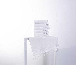 FİESTA ETAMİN KADİFE JAKARLI BAĞLAMALI HAVLU(1 AD)/50X90/224-1 - FİESTA