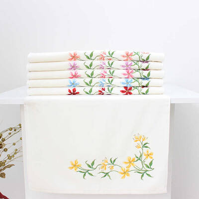 FİESTA HALE KADİFE KÖŞE NAKIŞLI HAVLU/6 LI PK/50X90/766-2 - 1