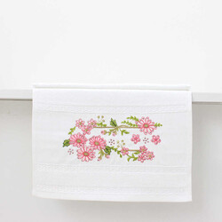 FİESTA HATMİ BUKLE NAKIŞLI TAŞLI HAVLU/30X50/807-1 Pembe - FİESTA