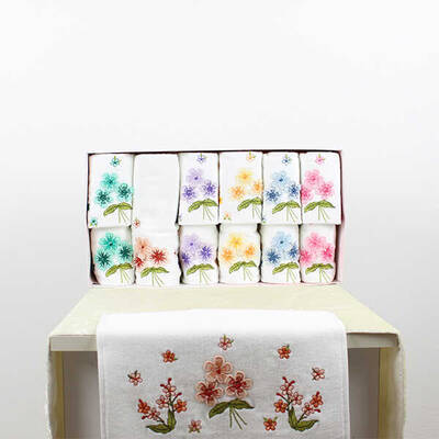 FİESTA KADİFE 3D NAKIŞLI ANALI KIZLI HAVLU/6 AD 50X90 - 6 AD 30X50/2475-1 - 1