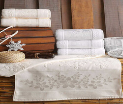 FİESTA KOKTEYL JAKARLI KADİFE HAVLU (GELİN TACI)(1 AD)/50X90/737-2 - FİESTA