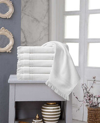 FİESTA MİNE SAÇAKLI KADİFE BOYAMA HAVLU(1 AD)/50X90/207-1 - FİESTA