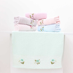 FİESTA SOFT BUKLE GÜLŞAH 3D NAKIŞLI HAVLU/6 LI KUTU/50X90/2072-3 - FİESTA