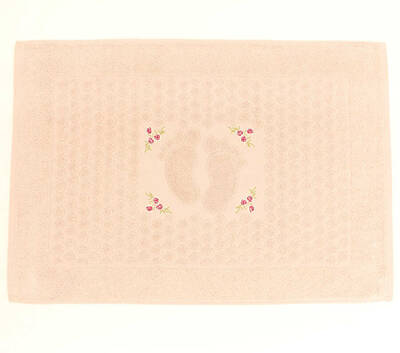 FİESTA SOFT BUKLE JAKARLI NAKIŞLI PASPAS/50X70/2595-Pudra - 1
