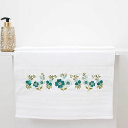 FİESTA SOFT BUKLE NAKIŞLI HAVLU/1 AD./50X90/2108-3/Yeşil - FİESTA