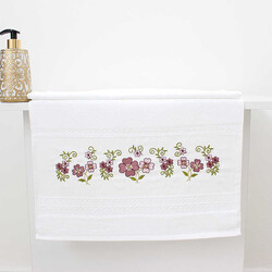 FİESTA SOFT BUKLE NAKIŞLI HAVLU/1 AD./50X90/2108-4/Gül Kurusu - FİESTA