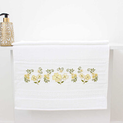 FİESTA SOFT BUKLE NAKIŞLI HAVLU/1 AD./50X90/2108-5/Sarı - FİESTA