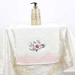 FİESTA SOFT JAKARLI KADİFE KIŞ MASALI 3D NAKIŞLI HAVLU/6 LI KUTU/30X50/2874-2 - FİESTA