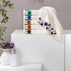 FİESTA SOFT KADİFE TAFTİNK NAKIŞLI HAVLU/6 LI PK./50X90/2430-2 - FİESTA