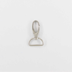 Halkalı Papağan Çanta Klipsi Gümüş 2,5cm - İTHAL