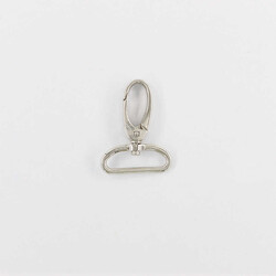 Halkalı Papağan Çanta Klipsi Gümüş 3,2cm - İTHAL