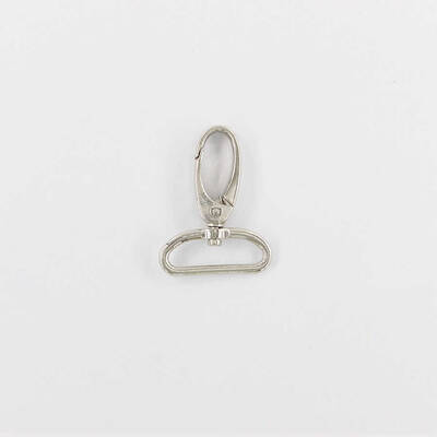 Halkalı Papağan Çanta Klipsi Gümüş 3,2cm - 1