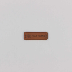 Hand Made Deri Etiket Dikdörtgen-Büyük- A.Kahve-No;8 - PUKKA