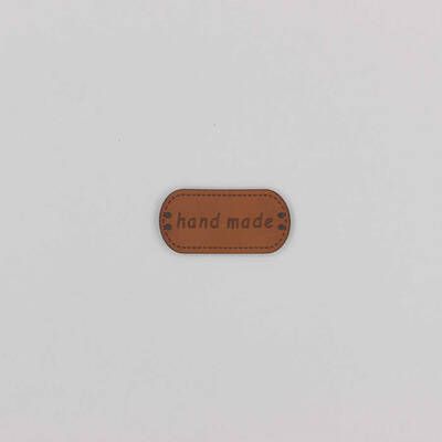 Hand Made Deri Etiket Oval A.Kahve-No;1 - 1