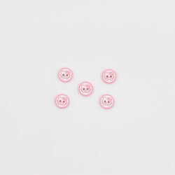 Hello Kitty Baskılı Bebe Düğme(5 Ad.)- PEMBE-No:9 - PUKKA