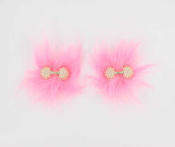 İkili Kalpli Patik Süsü(Patik Tokası) No:3-Pembe - PUKKA