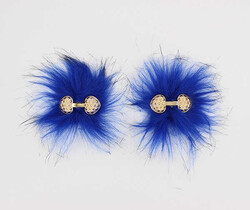 İkili Kalpli Patik Süsü(Patik Tokası) No:7-Sax Mavi - PUKKA