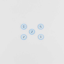 Kar Tanesi Bebe Düğme(5 Ad.)-Mavi-No:3 - PUKKA
