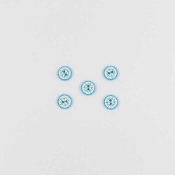 Kar Tanesi Bebe Düğme(5 Ad.)-Turkuaz-No:8 - PUKKA