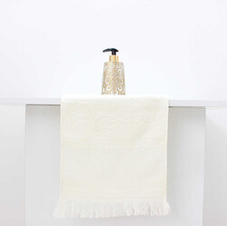 KARDELEN KADİFE JAKARLI ETAMİN SAÇAKLI HAVLU/30X50/9848-2 - FİESTA