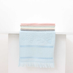 KARDELEN KADİFE JAKARLI ETAMİN SAÇAKLI HAVLU/6 LI/30X50/9848-3 - FİESTA