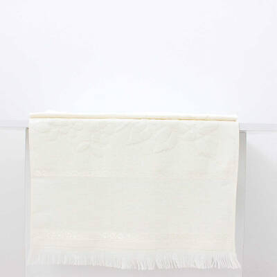 KARDELEN KADİFE JAKARLI ETAMİN SAÇAKLI HAVLU/50X90/9210-2 - 1
