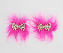 Kelebekli Patik Süsü(Patik Tokası) No:4-Fuşya - PUKKA