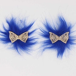 Kelebekli Patik Süsü(Patik Tokası) No:7-Sax Mavi - PUKKA