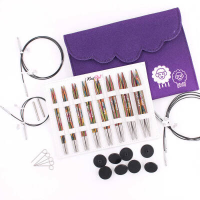 Knitpro Symfonie Deluxe Değiştirilebilir (13cm) Misinalı Şiş Seti - 1