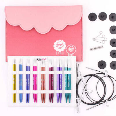 Knitpro Zing Deluxe Değiştirilebilir (13cm) Misinalı Şiş Seti - 1