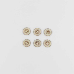Manto Düğmesi(6 Ad.)-18mm-Ekru-No:1 - PUKKA