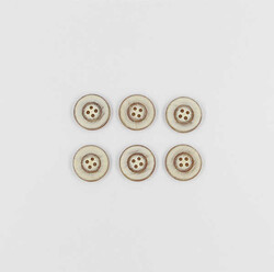 Manto Düğmesi(6 Ad.)-23mm-Ekru-No:2 - PUKKA
