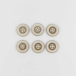 Manto Düğmesi(6 Ad.)-28mm-Ekru-No:3 - PUKKA