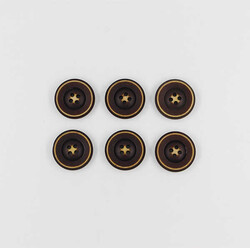 Manto Düğmesi(6 Ad.)-28mm-Kahve-No:3 - PUKKA