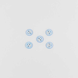 Maymun Baskılı Bebe Düğme(5 Ad.)-Mavi-No:3 - PUKKA