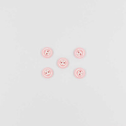Maymun Baskılı Bebe Düğme(5 Ad.)-Pembe-No:2 - PUKKA