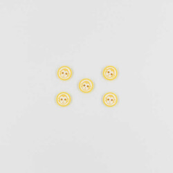 Maymun Baskılı Bebe Düğme(5 Ad.)-Sarı-No:7 - PUKKA