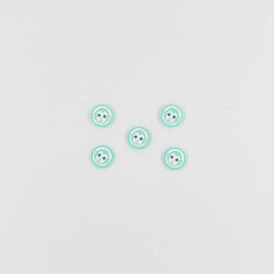 Maymun Baskılı Bebe Düğme(5 Ad.)-Su Yeşili-No:6 - PUKKA