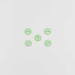 Maymun Baskılı Bebe Düğme(5 Ad.)-Yeşil-No:4 - PUKKA