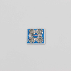 Metal Çıt Çıt Metalik Gri 4'lü 16mm-No:4 - İTHAL