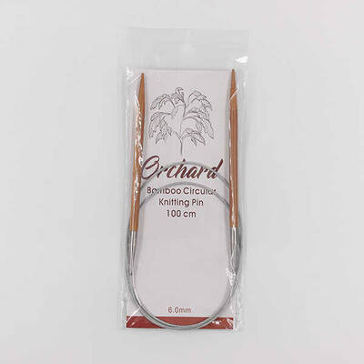Orchard Bambu Metal Misinalı Örgü Şişi 100cm. No:6mm - 1