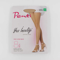 Penti Yaz İnceliği 8 Mat-Çok İnce Külotlu Çorap No:4/XL Açık Ten - PENTİ
