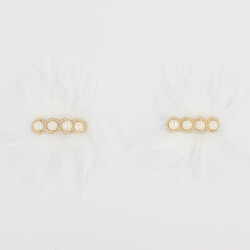 Sıralı Dört İncili Patik Süsü(Patik Tokası) No:12-Beyaz - PUKKA