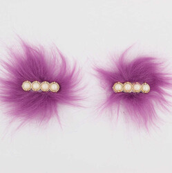 Sıralı Dört İncili Patik Süsü(Patik Tokası) No:16-Gül Kurusu - PUKKA