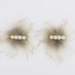 Sıralı Dört İncili Patik Süsü(Patik Tokası) No:23-Gri Melanj - PUKKA