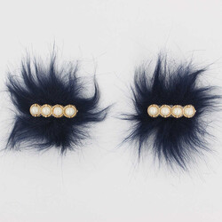 Sıralı Dört İncili Patik Süsü(Patik Tokası) No:8-Lacivert - PUKKA