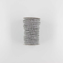 Sıralı Şerit Yarım İnci-3mm/22m-Gümüş - İTHAL