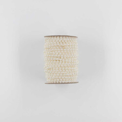 Sıralı Şerit Yarım İnci-3mm/22m-Krem - İTHAL