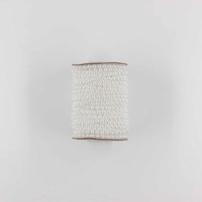 Sıralı Şerit Yarım İnci-3mm/22m-Beyaz - 1